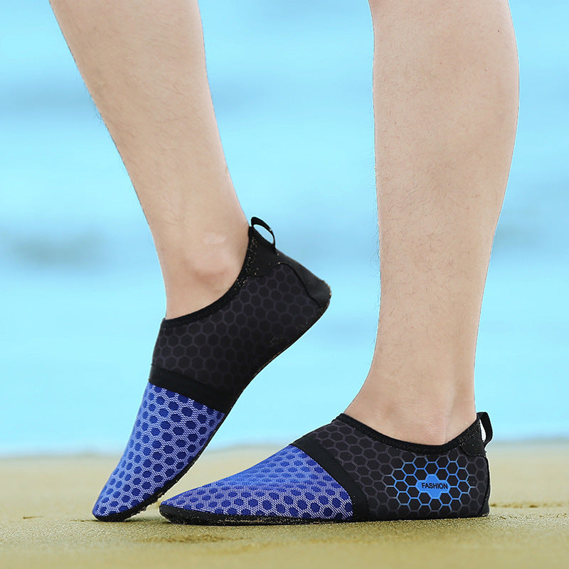 Unisex Beach Water Shoes - Quick-Dry Mesh Swim & Yoga Shoes for Men/Women (Green/Blue/Red/Gray/Sky Blue, Sizes 35-46)