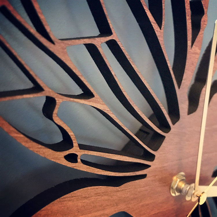 Fashion creative bamboo and wood bee wall clock