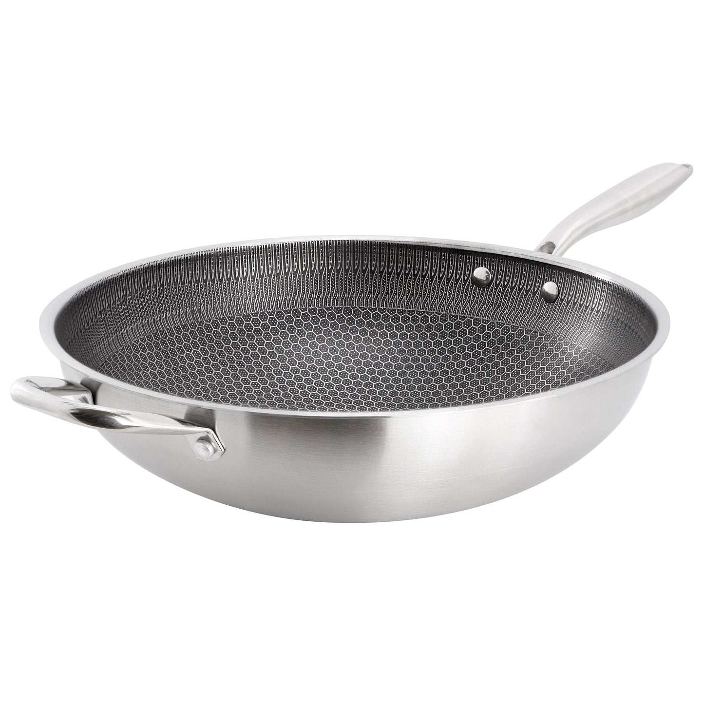 Gibson Home Stargaze 14in Embossed Interior Stainless Steel Wok