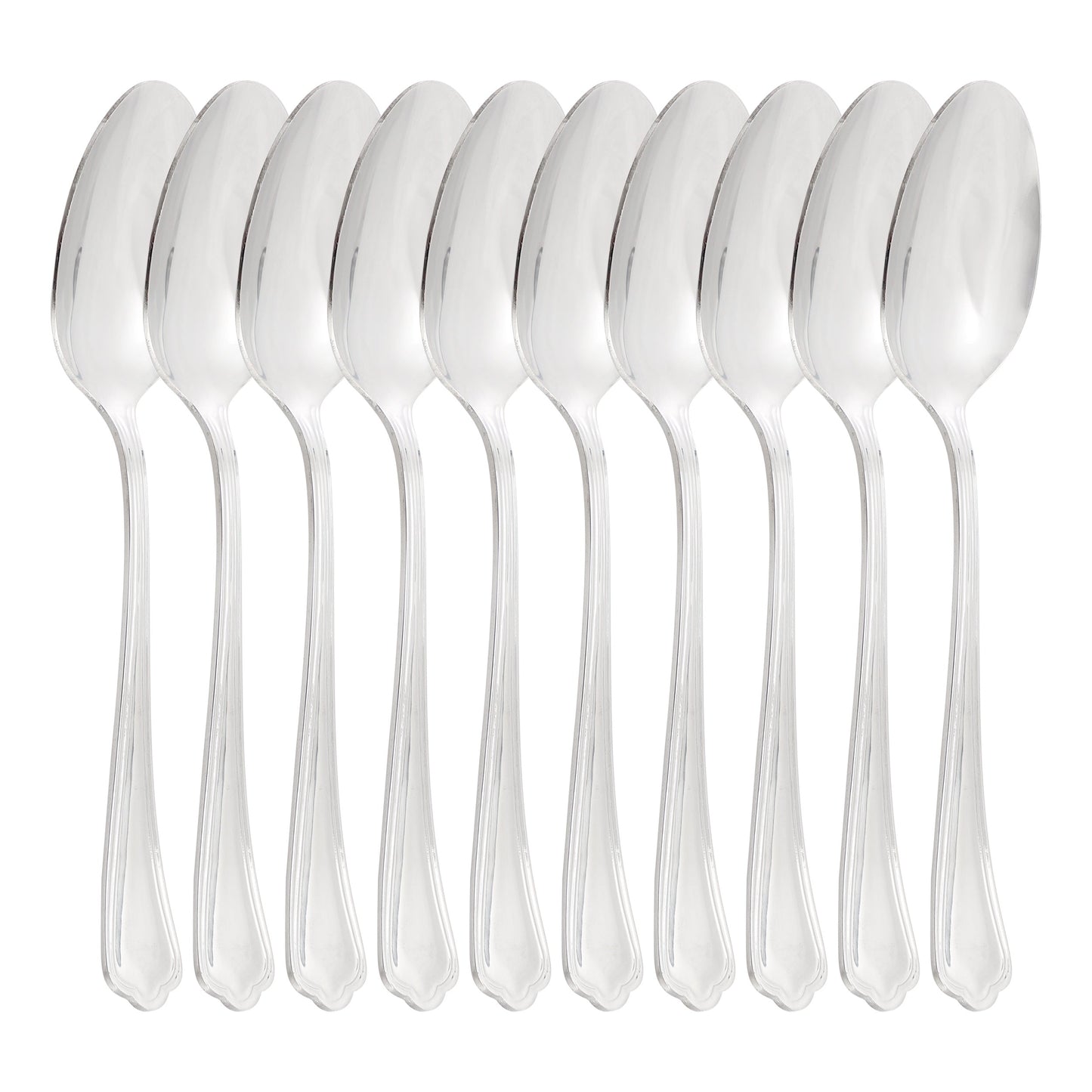 Gibson Home Hillside Daisies 10 Piece Stainless Steel Dinner Spoon Set