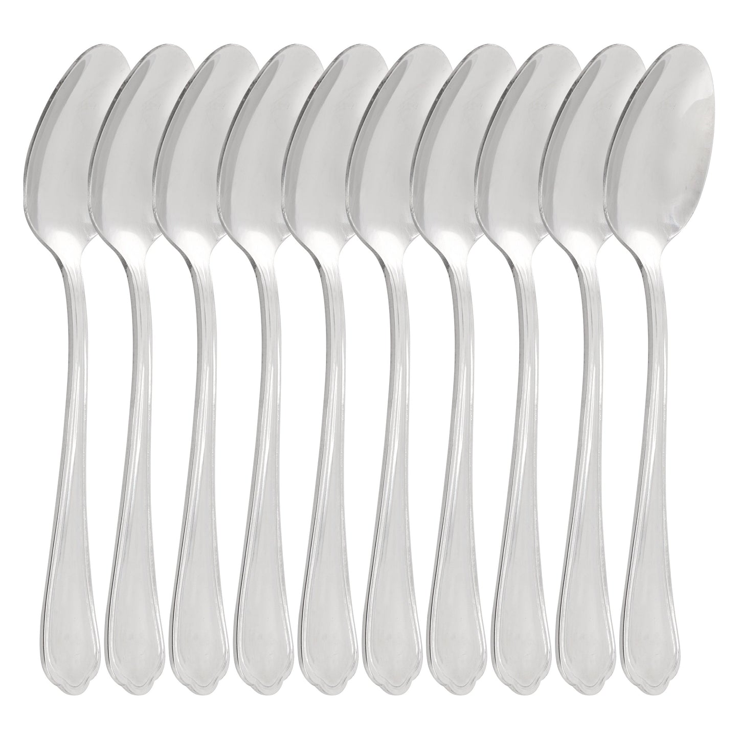 Gibson Home Hillside Daisies 10 Piece Stainless Steel Teaspoon Set