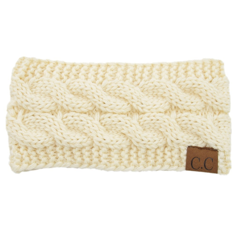 European And American Knitted Hairband Wool Variegated