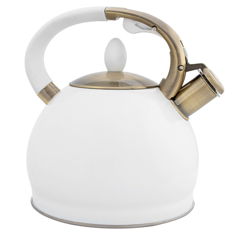 Electroplated Bronze Handle Whistle Kettle Gas Universal