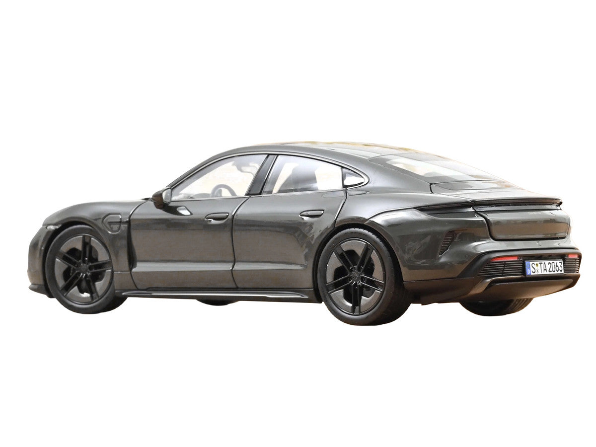 2024 Porsche Taycan Turbo S Slate Gray Neo 1/18 Diecast Model Car by Norev
