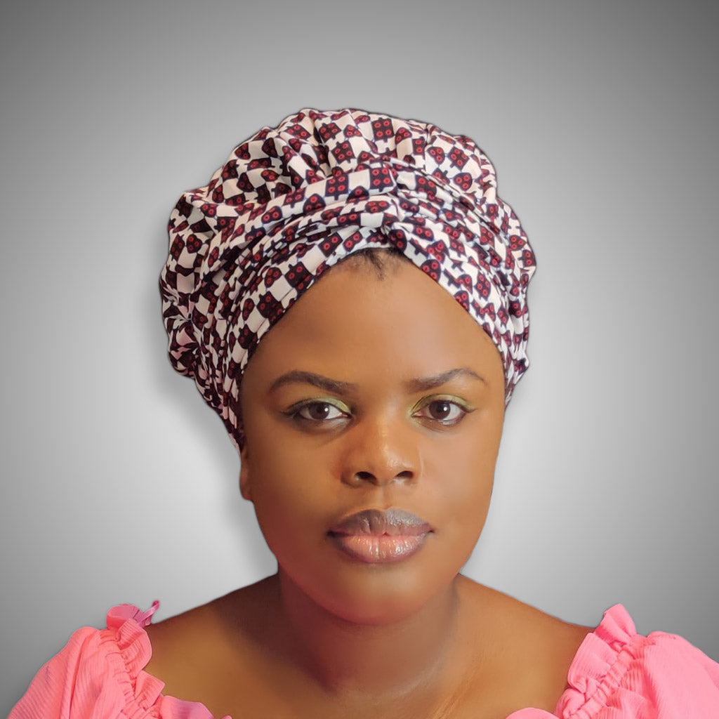 African Print Bonnet wrap