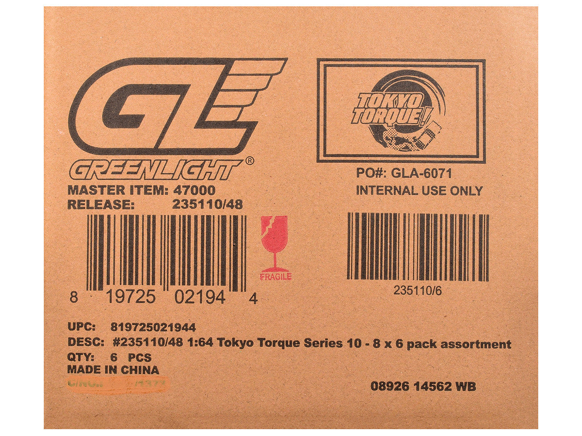 "Tokyo Torque" Series 10 Set of 6 pieces 1/64 Diecast Model Cars by Greenlight