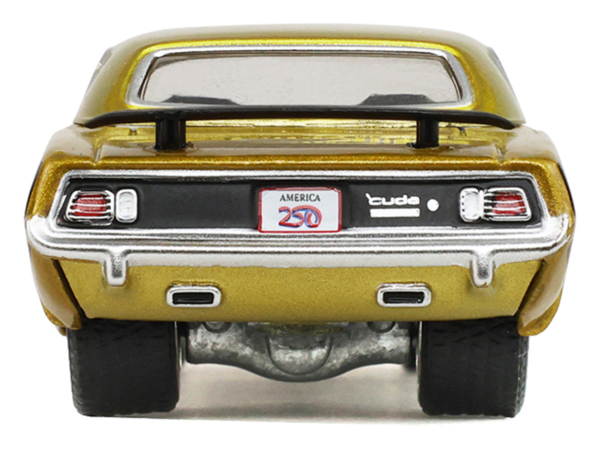 1971 Plymouth Hemi ‘Cuda Gold Metallic with Black Accents "America 250 Edition" "Anniversary Collection" Series 18 1/64 Diecast Model Car by Greenlight