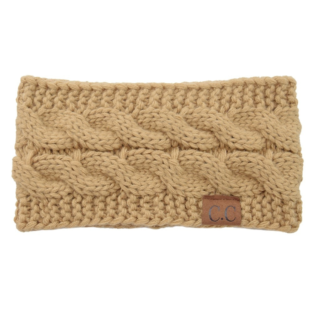 European And American Knitted Hairband Wool Variegated