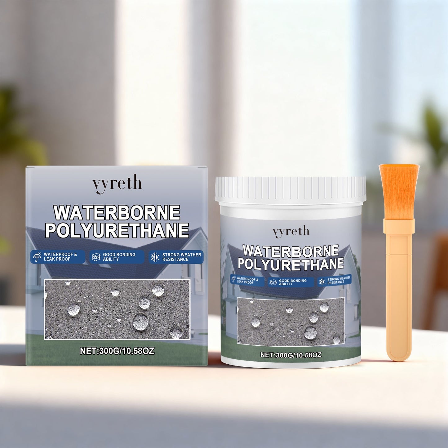 Roof Waterproof Adhesive Coating 300g Bottle-1 Brush1box