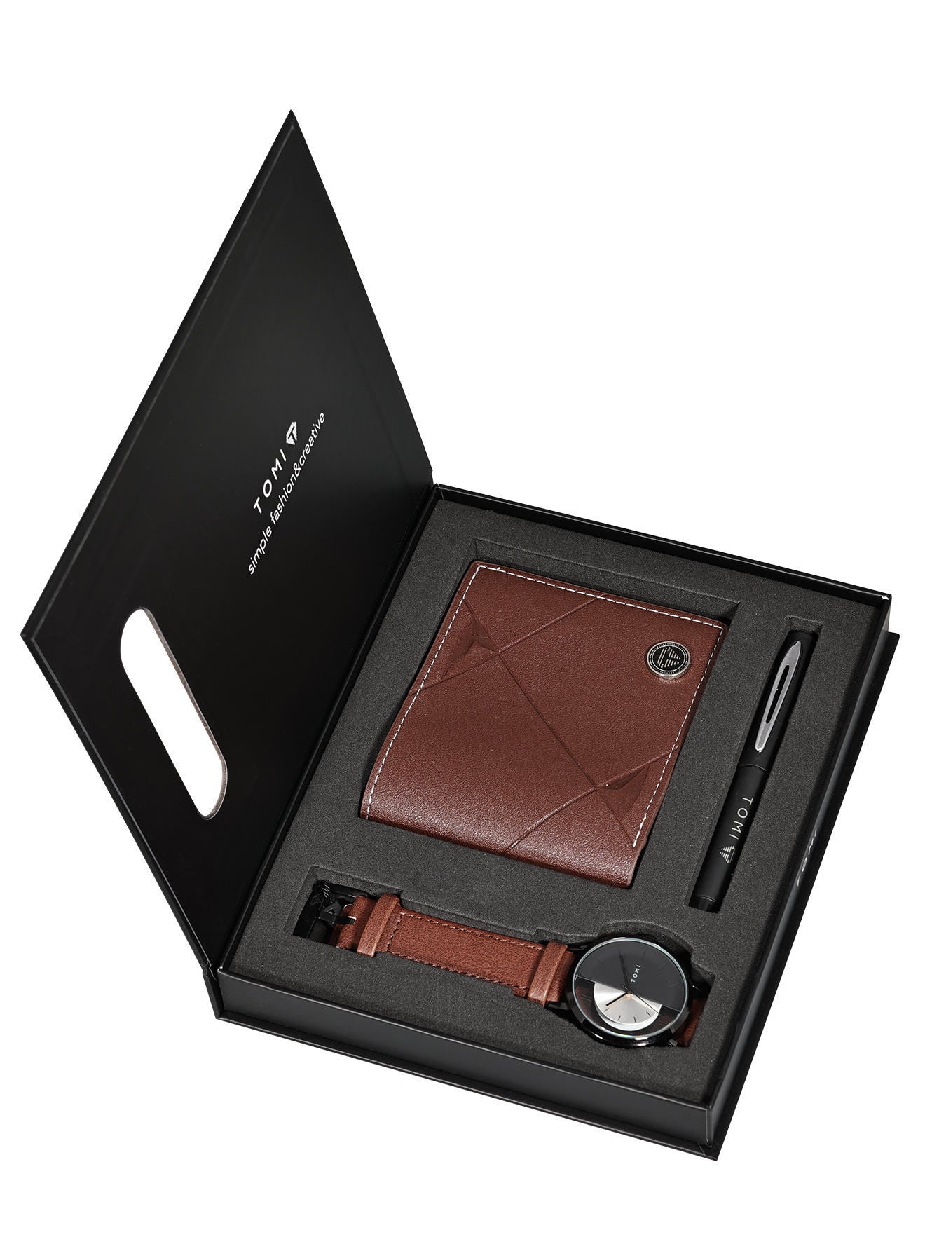 Men's Business Wallet Quartz Watch Set