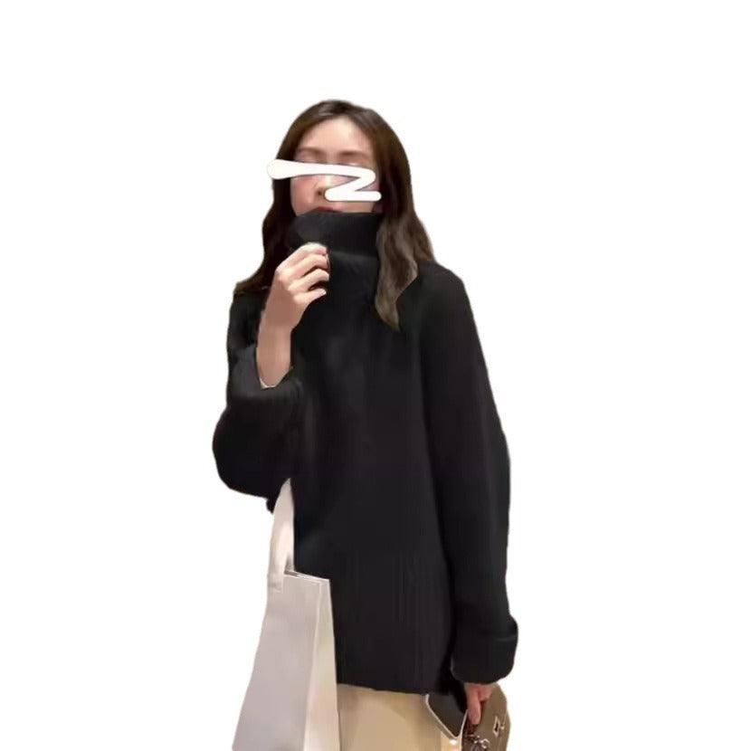 New High Neck Thick Sweater Women