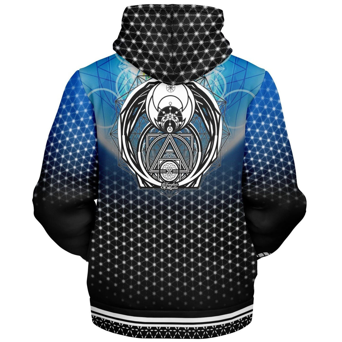 Hermetic Blues | Microfleece Zip Hoodie – AOP
