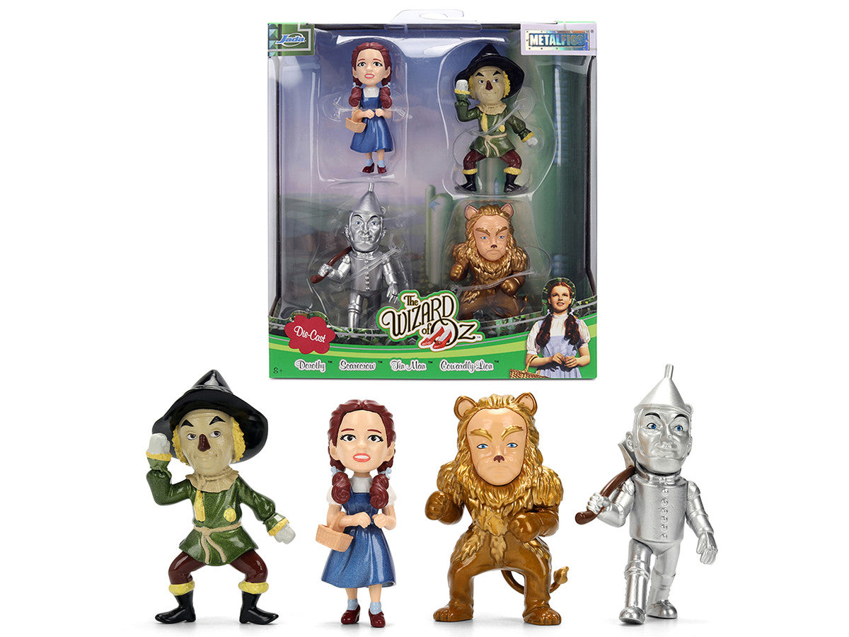 Set of 4 Diecast Figures "The Wizard of Oz" (1939) Movie "Metalfigs" Series Diecast Models by Jada