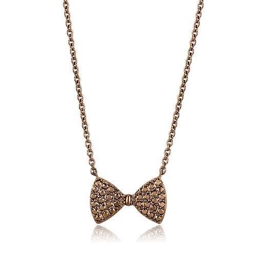 3W1132 - IP Coffee light Brass Chain Pendant with AAA Grade CZ in Light Coffee