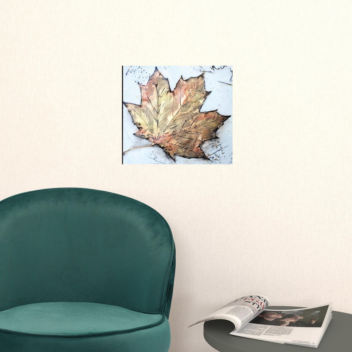 Set Of Two Channeling Fall Leaves I and III 3 Black Framed Print Wall Art