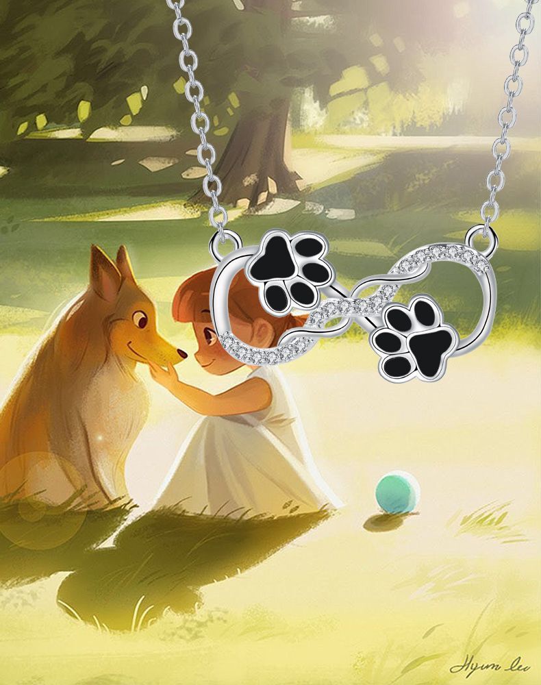 Clavicle Chain Simple Cute Dog's Paw Necklace
