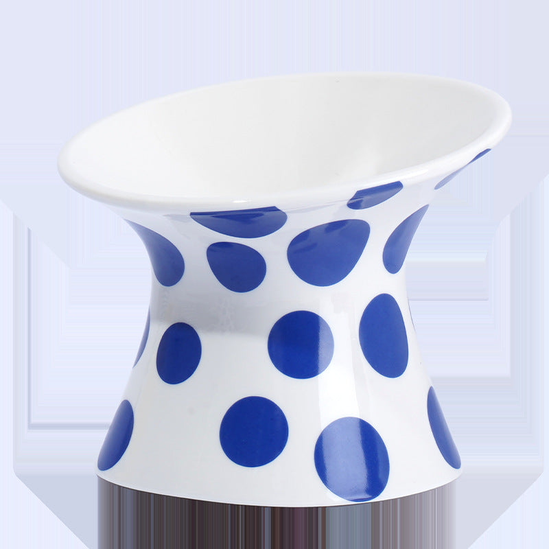 Refuse Black Chin Cat Water Bowl Highfoot Ceramic