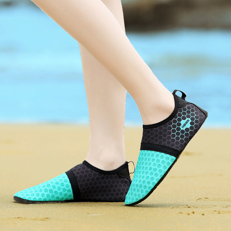 Unisex Beach Water Shoes - Quick-Dry Mesh Swim & Yoga Shoes for Men/Women (Green/Blue/Red/Gray/Sky Blue, Sizes 35-46)