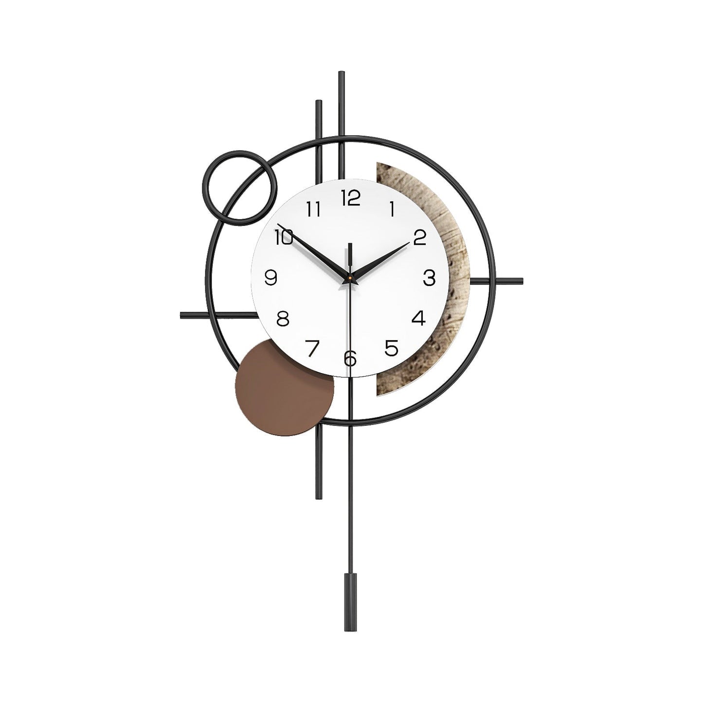Modern Abstract Wall Clock Minimalist Metal Decorative Home Decor