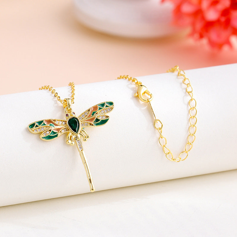 Fashionable All-match Color Zircon Necklace