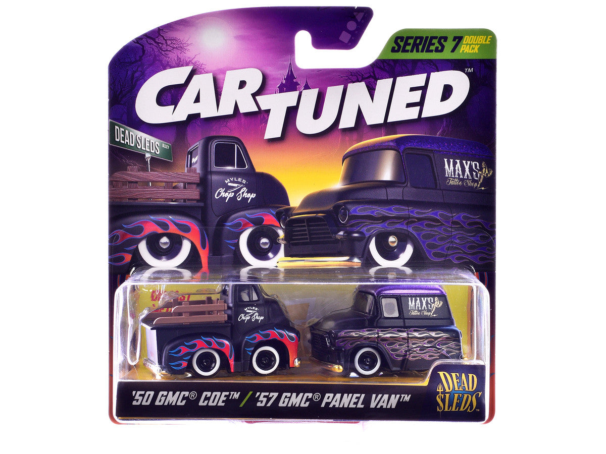 "Dead Sleds" Double Pack Series 7 Set of 4 Cars Diecast Model Cars by CarTuned