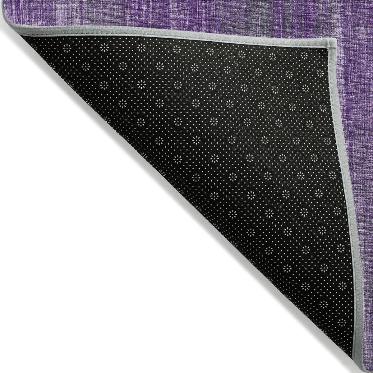 8' Runner Purple Striped Washable Non Skid Indoor Outdoor Runner Rug