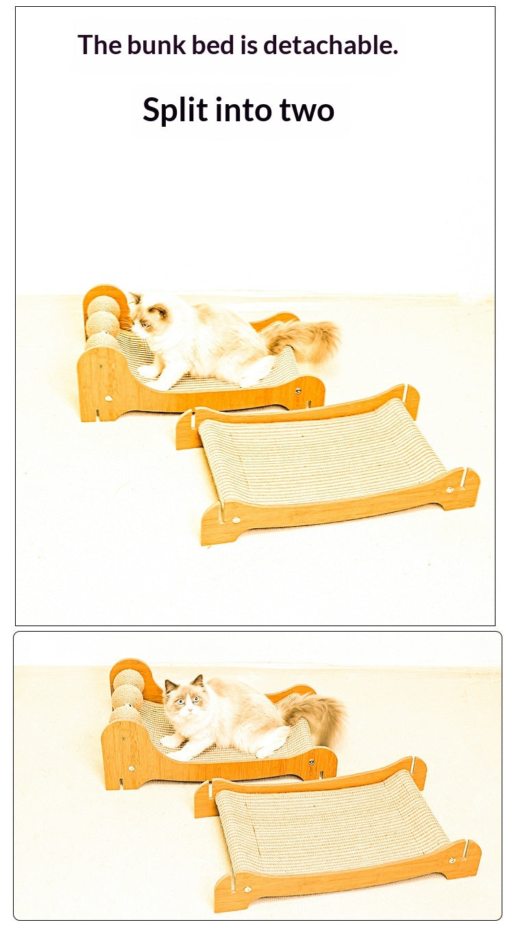 Multi-layer Sisal Cat Scratcher Lounge, Wear-Resistant & Low-Shedding Pet Toy