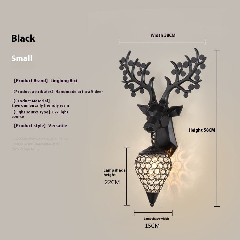 Deer Head Wall Lamp Creative Personalized Antlers