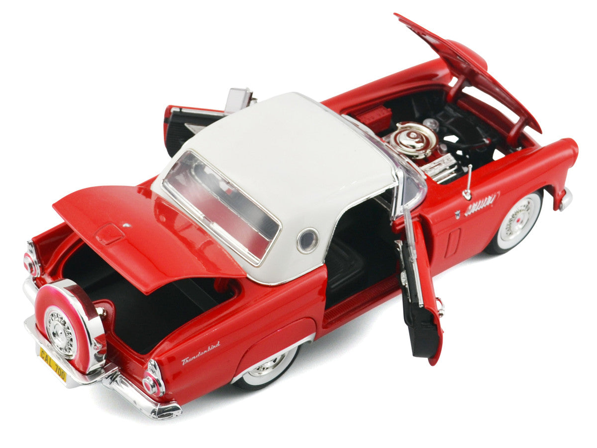 1956 Ford Thunderbird Hardtop Red with White Top "American Classics" 1/18 Diecast Model Car by Motormax