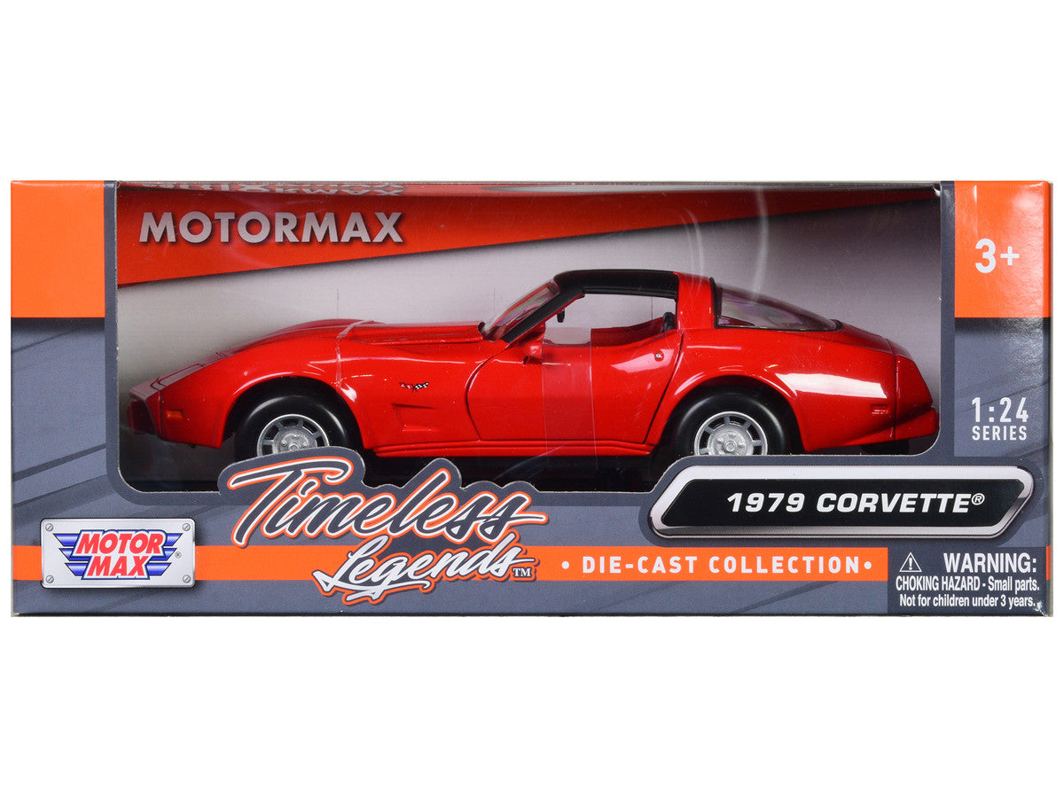1979 Chevrolet Corvette Red 1/24 Diecast Model Car by Motormax