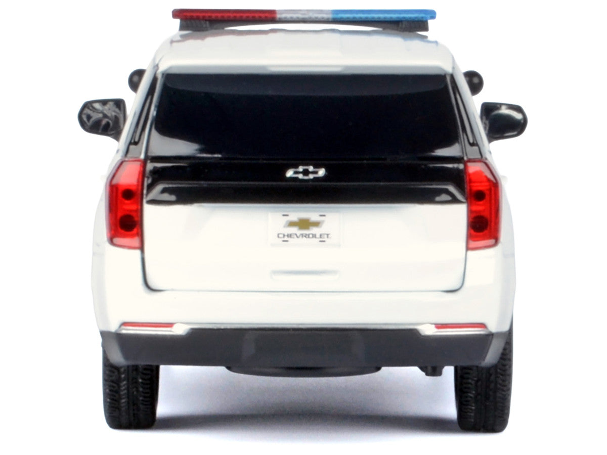 2025 Chevrolet Tahoe PPV White "Custom Builder's Kit - Law Enforcement and Public Service" Series 1/24 Diecast Model Car by Motormax