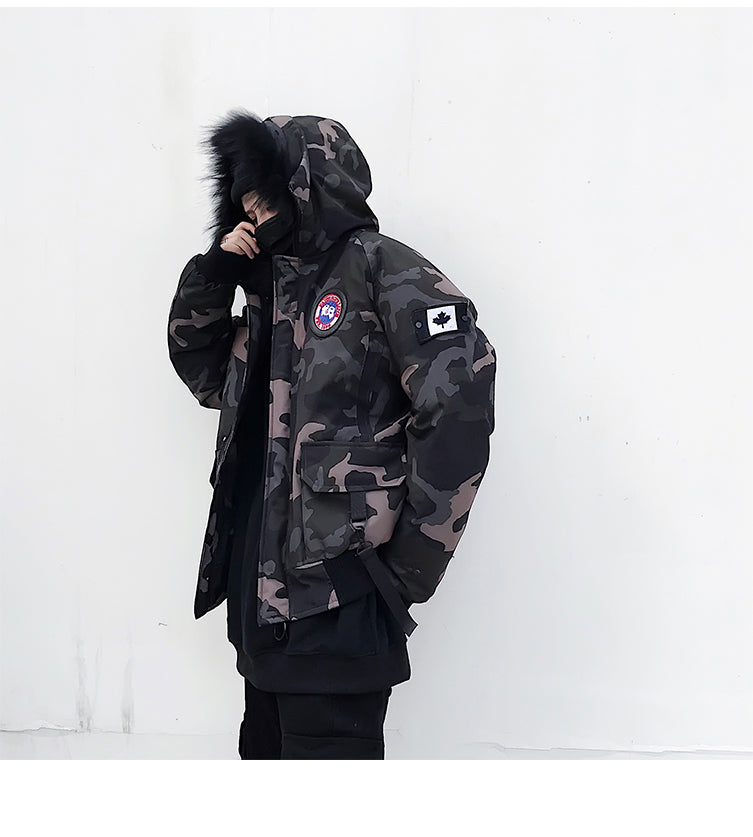 Stylish Short Hooded Warm Cotton Jacket for Men