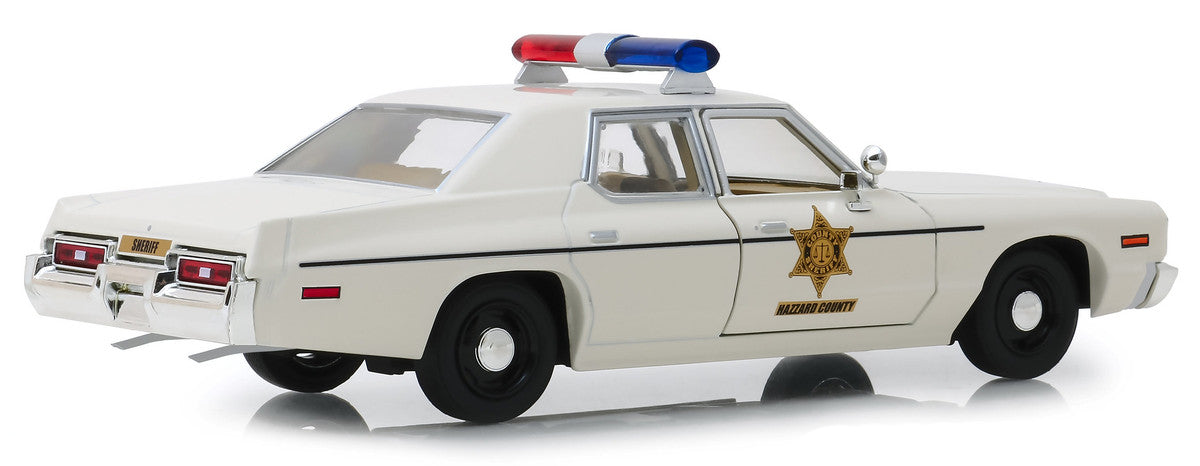 1975 Dodge Monaco Cream "Hazzard County Sheriff" 1/24 Diecast Model Car by Greenlight