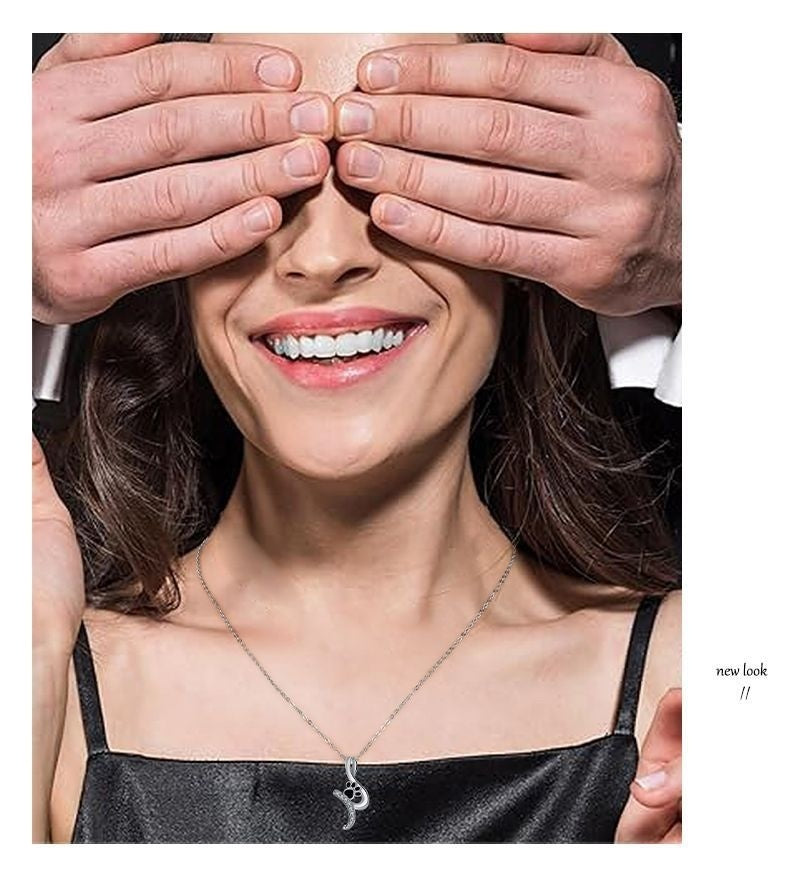 Fashion Cute Pet Paw Print Pendant Necklace