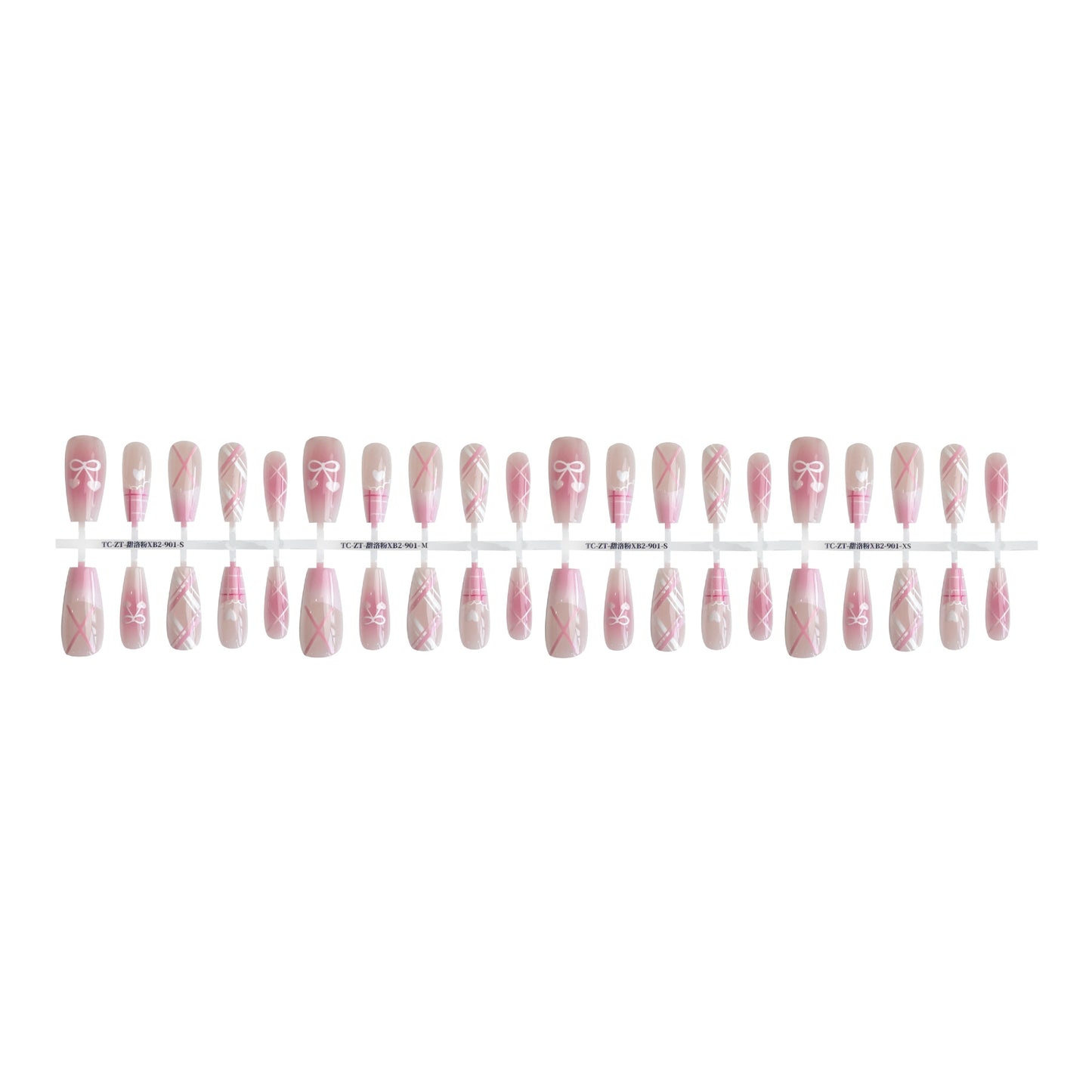Dopamine Sweet Cool Butterfly Dark French Fake Nail Tip