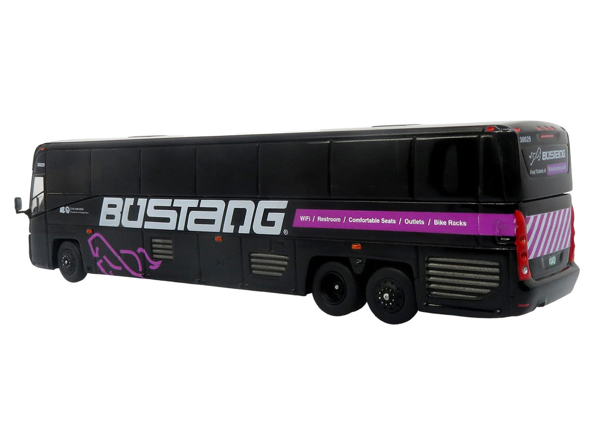 MCI D4520 Commuter Coach Bus "Bustang - Colorado Department of Transportation" Black "The Bus & Motorcoach Collection" Limited Edition to 504 pieces Worldwide 1/87 (HO) Scale Diecast Model by Iconic Replicas