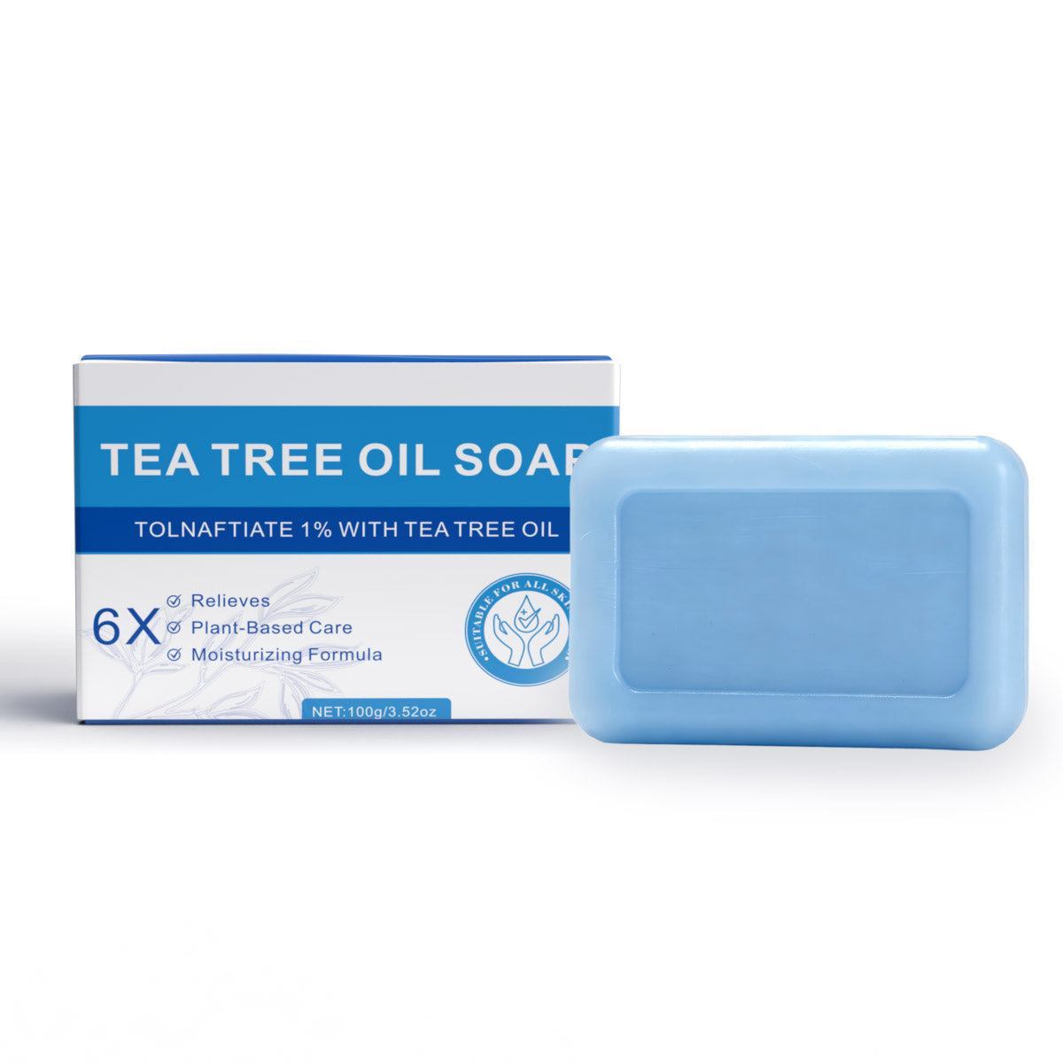 Rounded Corner Blue Tea Tree Soap