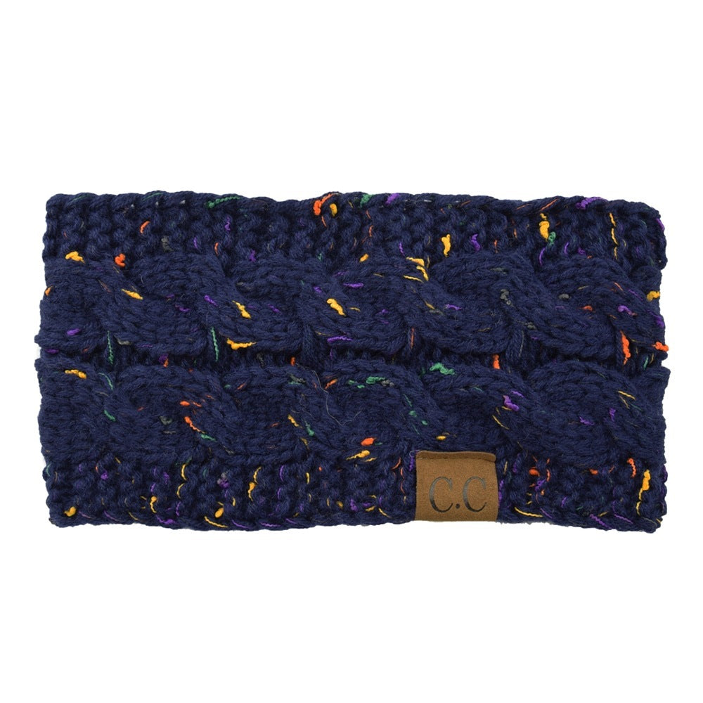 European And American Knitted Hairband Wool Variegated