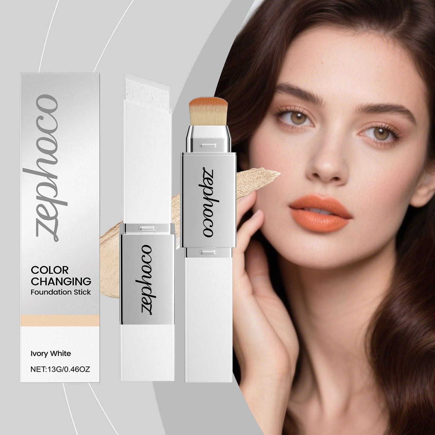 2-in-1 Color-Changing Foundation Stick Ivory White
