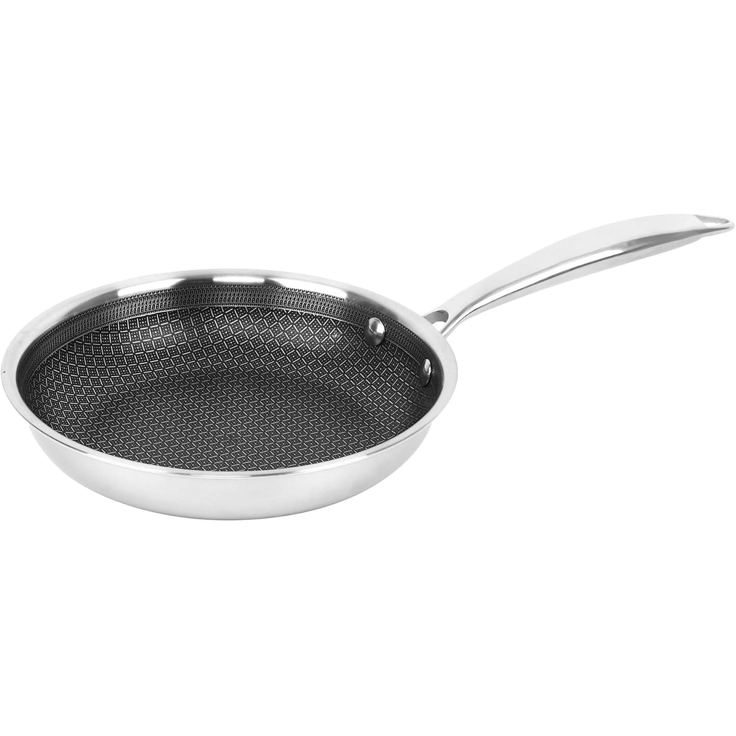 Brentwood 11 inch 3-Ply Hybrid Non-Stick Stainless Steel Frying Pan