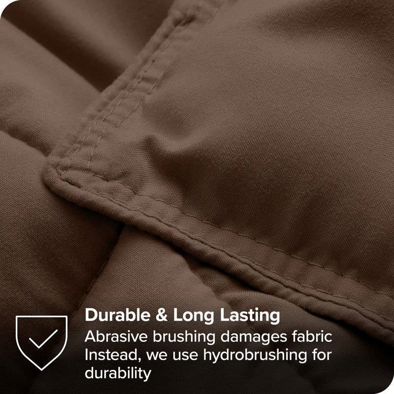Twin size Down Alternative Comforter Set in Chocolate Brown Color