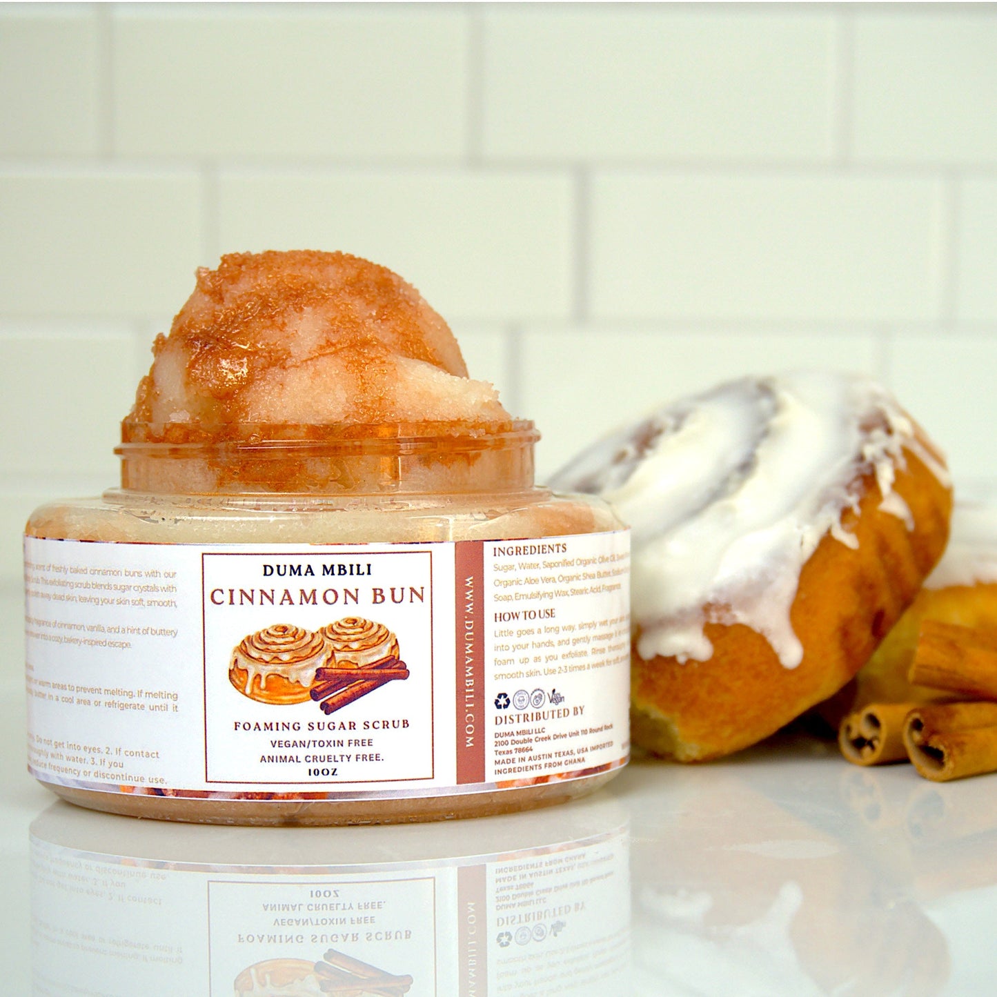 Cinnamon Bun Foaming Sugar Scrub