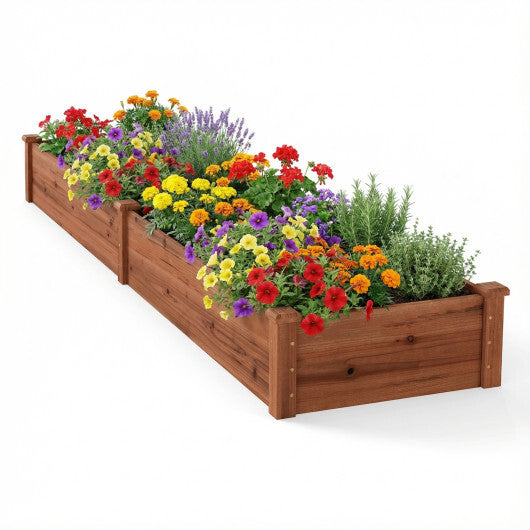 Wooden Vegetable Raised Garden Bed for Backyard Patio Balcony