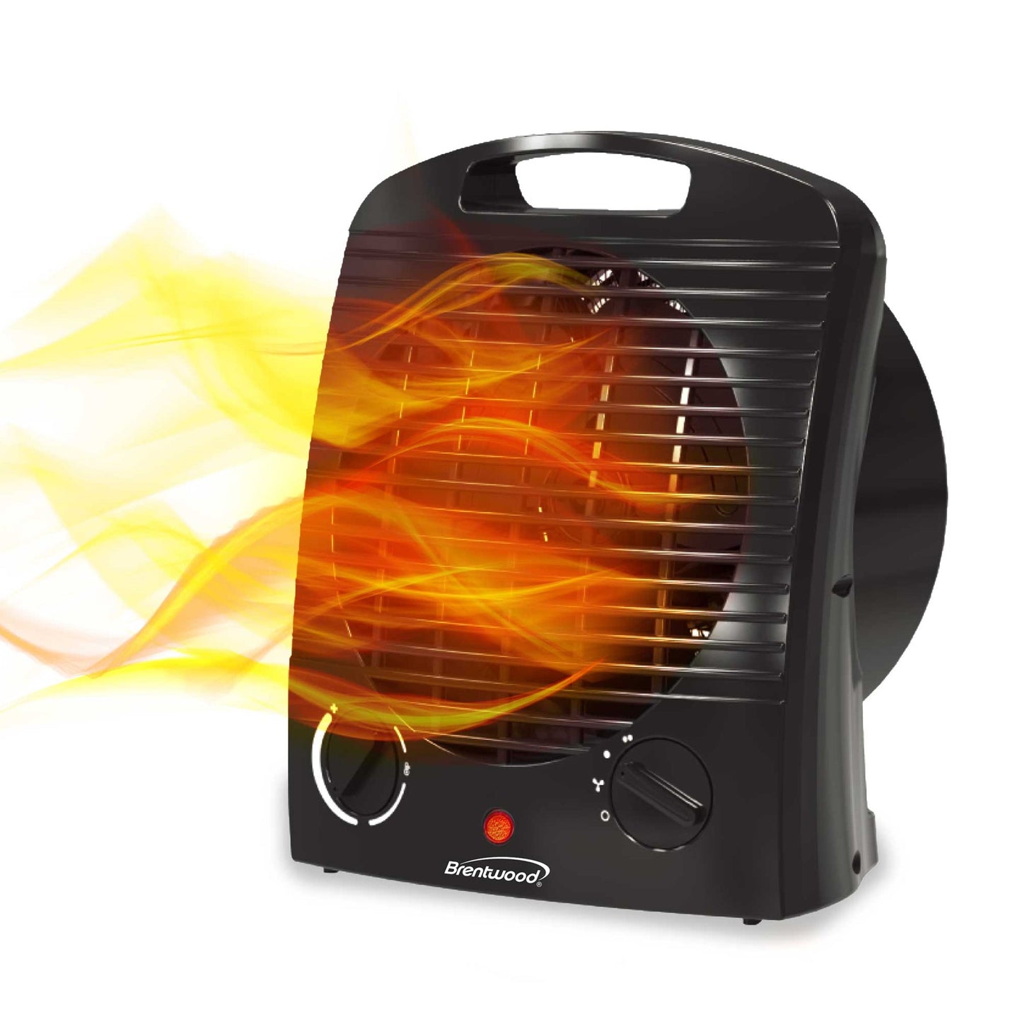 Brentwood 1500-Watt Portable Electric Space Heater and Fan in Black