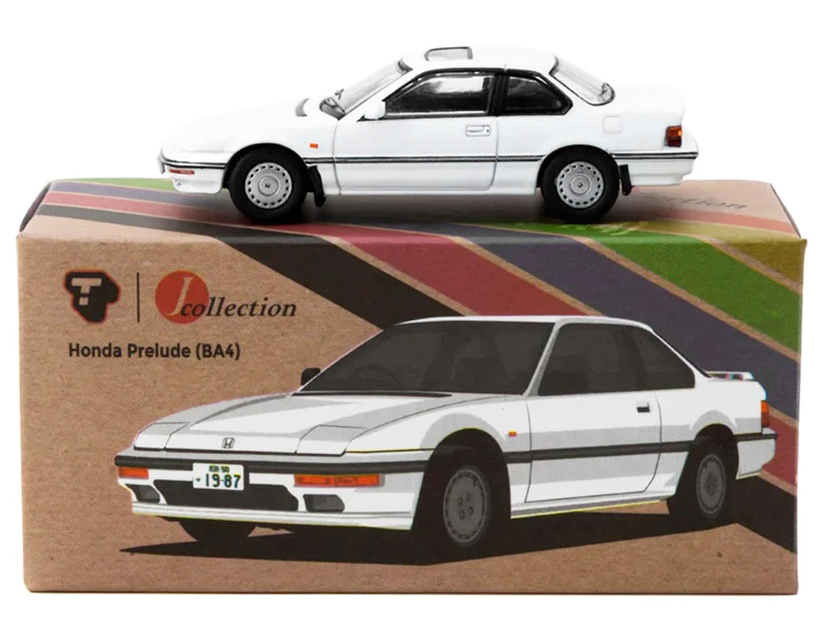 Honda Prelude (BA4) RHD (Right Hand Drive) White "J Collection" Series 1/64 Diecast Model by Tarmac Works