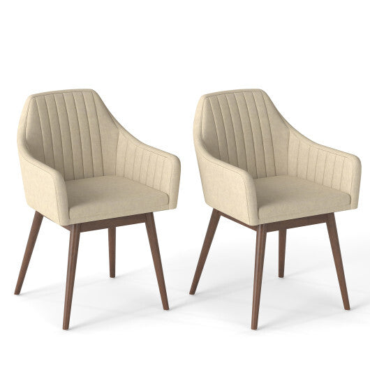 Dining Chairs Set of 2 Upholstered Accent Chairs with Comfy Padded Backrest and Seat-Black