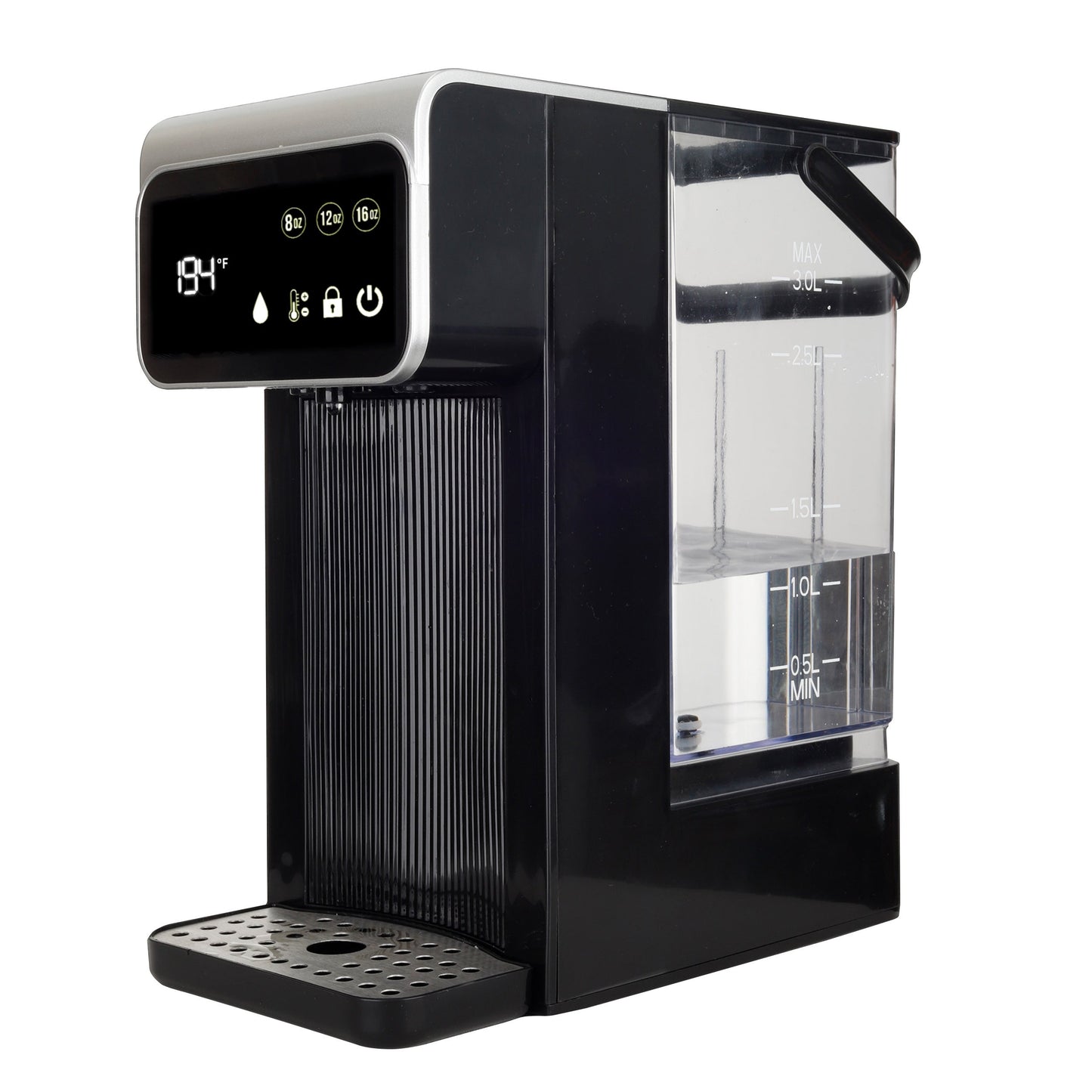 Brentwood 3-Liter 1800w Digital Instant Hot Water Dispenser in Black with 7 Temperature Presets