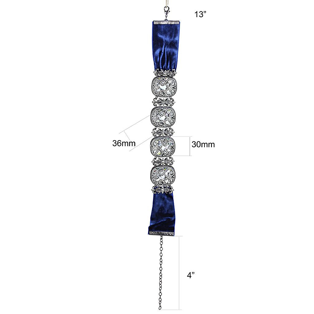 LO4206 - TIN Cobalt Black Brass Necklace with AAA Grade CZ in Clear