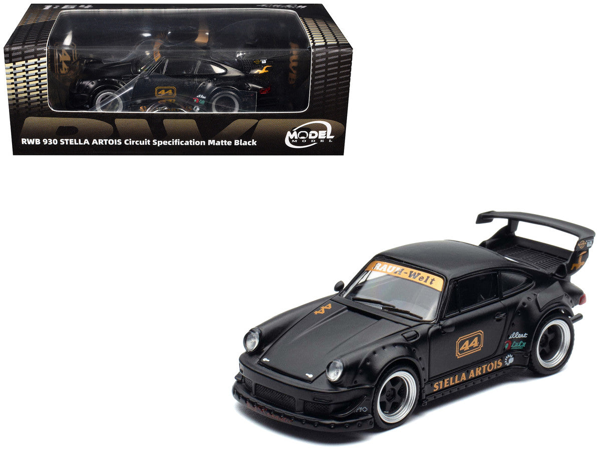 RWB 930 Circuit Specification #44 "Stella Artois" Matt Black 1/64 Diecast Model Car by Model Model