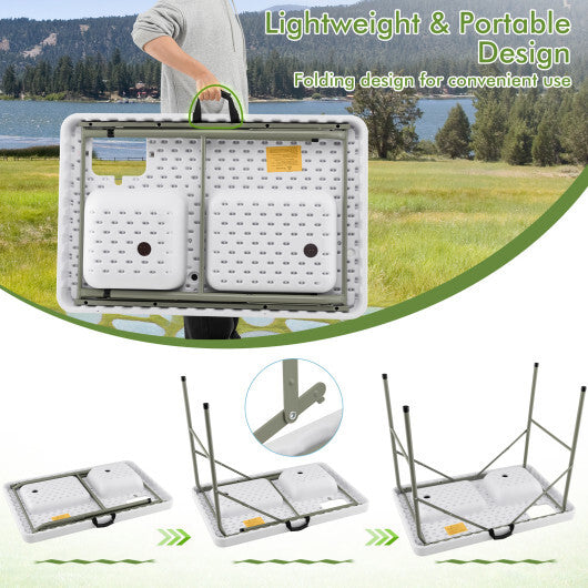 Fish Cleaning Table with 2 Sinks and 360 Rotatable Fauce-White